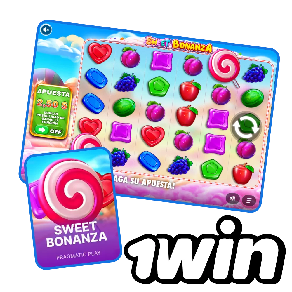 Disfruta de los mejores gráficos mientras juegas a Sweet Bonanza en 1win Casino.