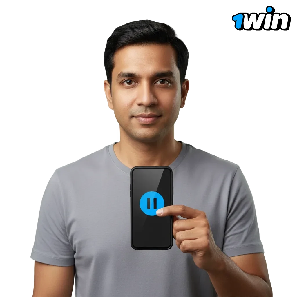 Banner de 1win sobre juego responsable con límites de depósito, recordatorios y autoexclusión para jugar con seguridad.