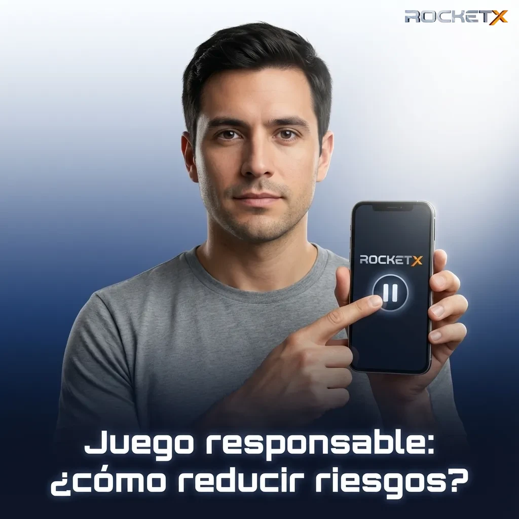 Juego responsable: fija presupuesto/tiempo, usa límites, prueba Rocket X en demo, evita perseguir pérdidas; toma pausas.