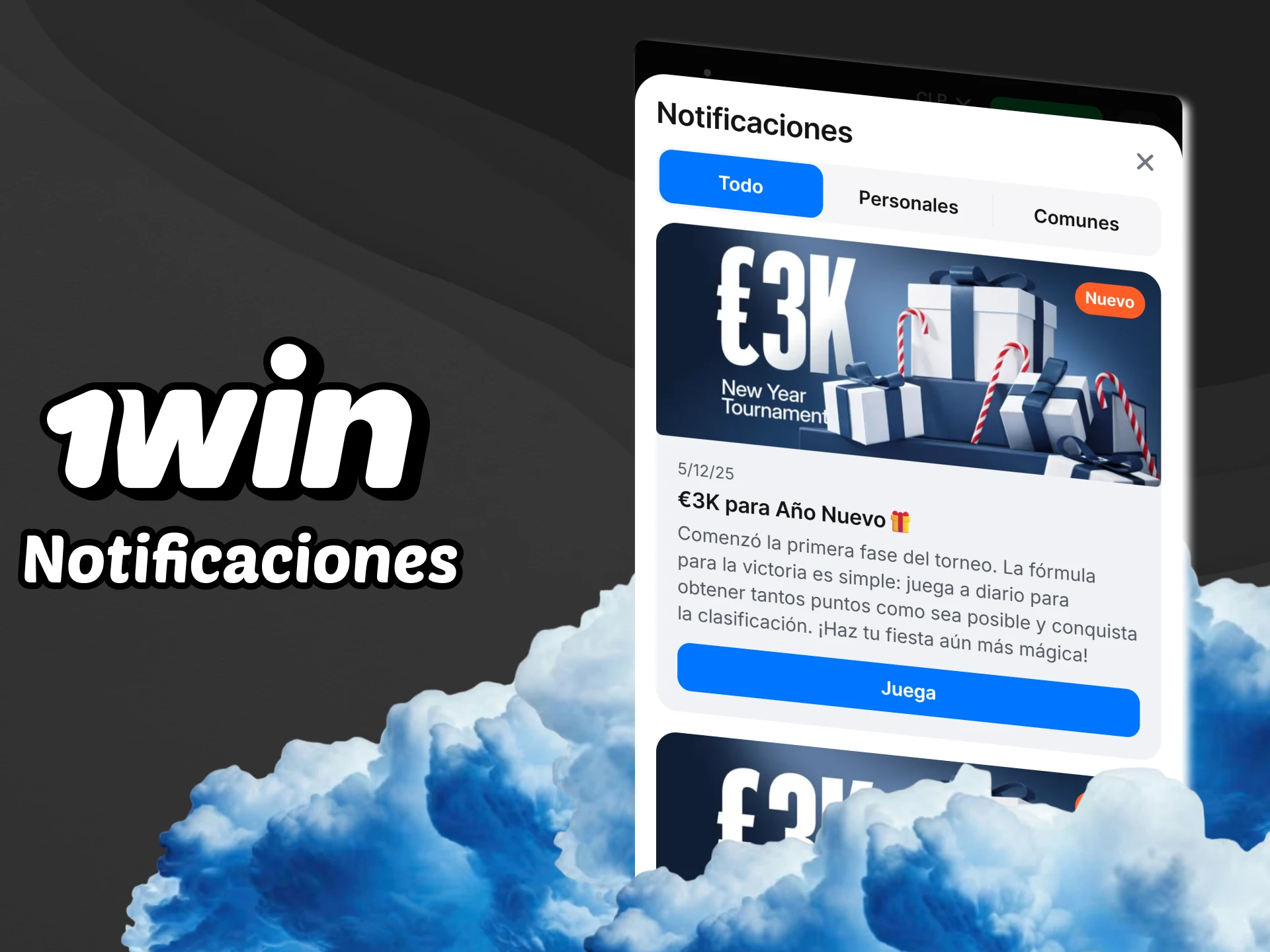1win ofrece notificaciones personalizadas en la aplicación.