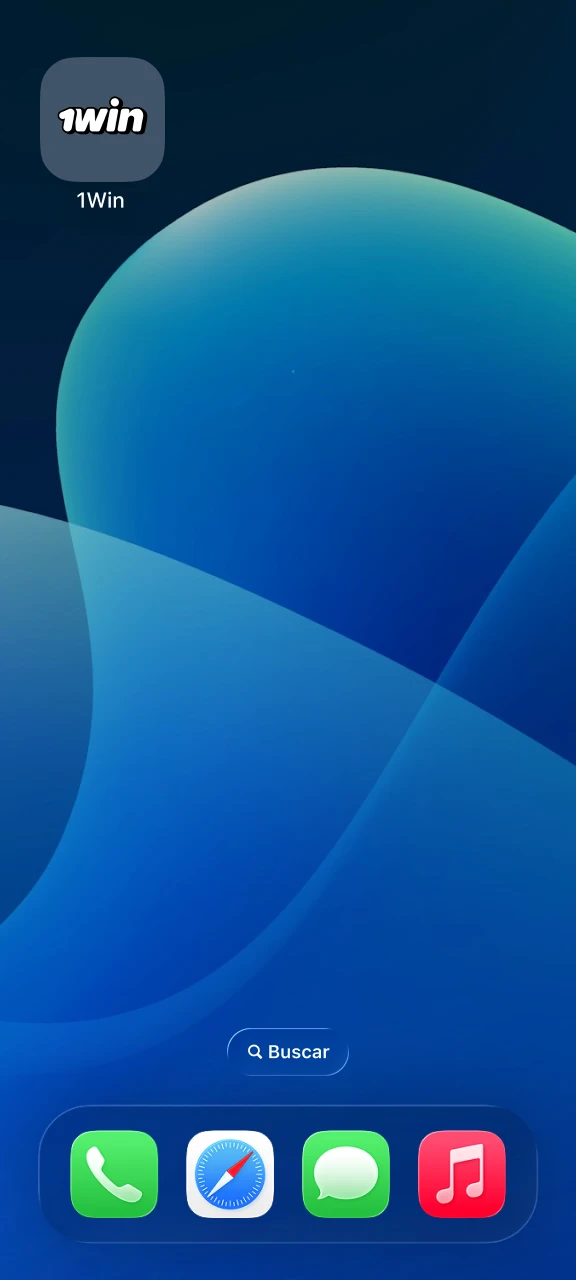 Abre la aplicación instalada para jugar a los juegos de casino de 1win y realizar apuestas.