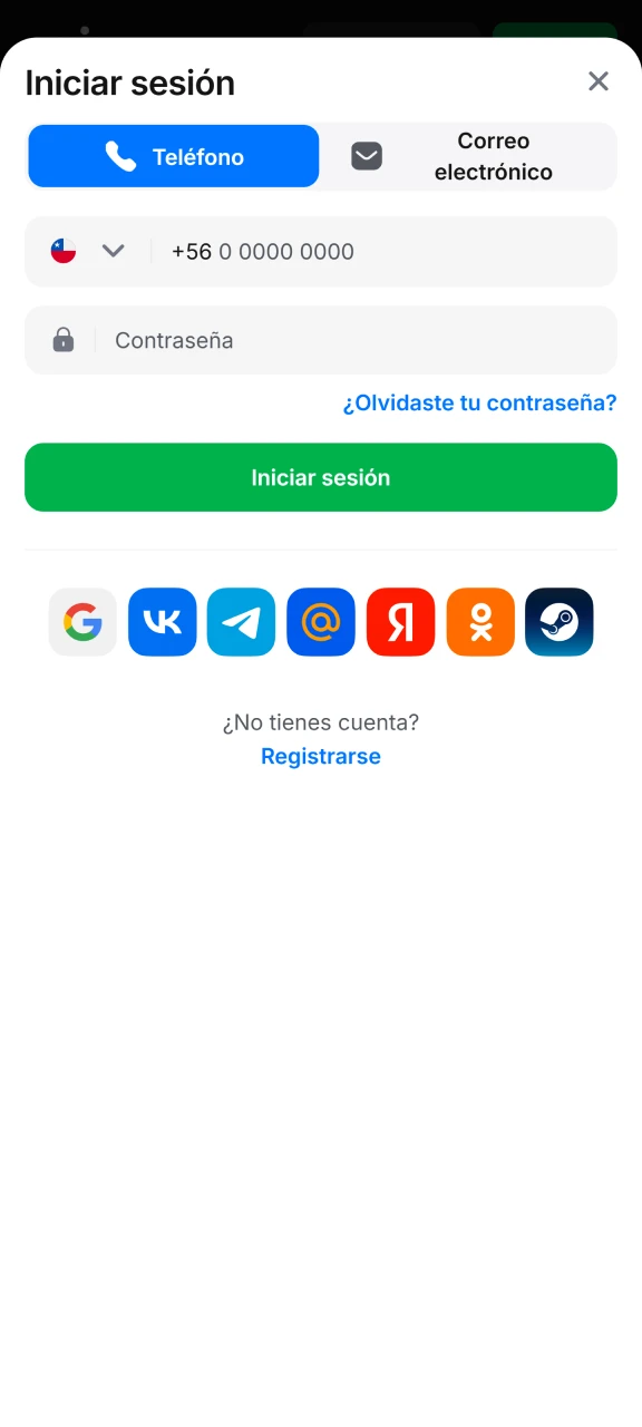 Introduce tus credenciales en el formulario de inicio de sesión de 1win.