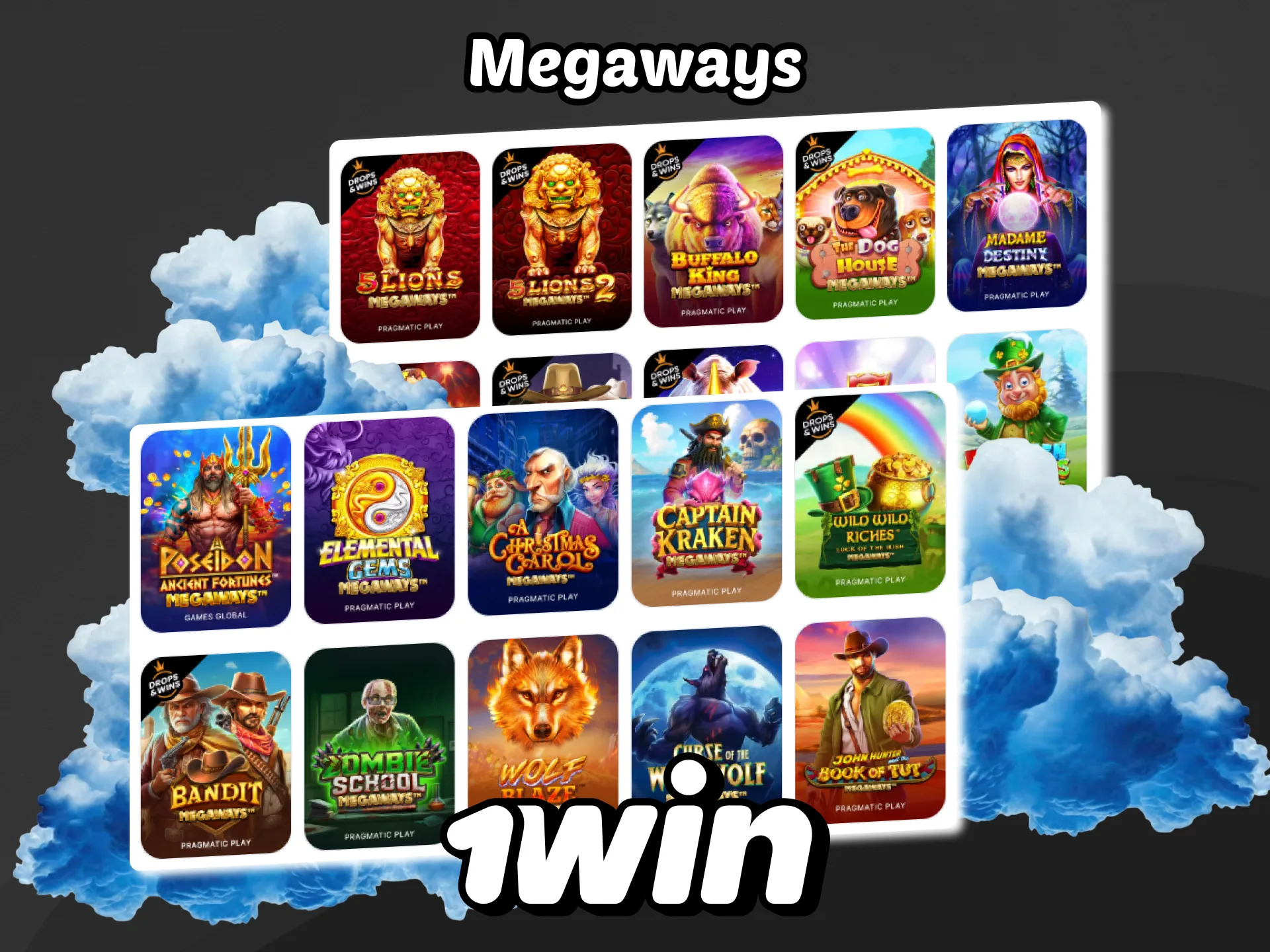 Empieza a jugar a Megaways para ganar dinero en 1win.