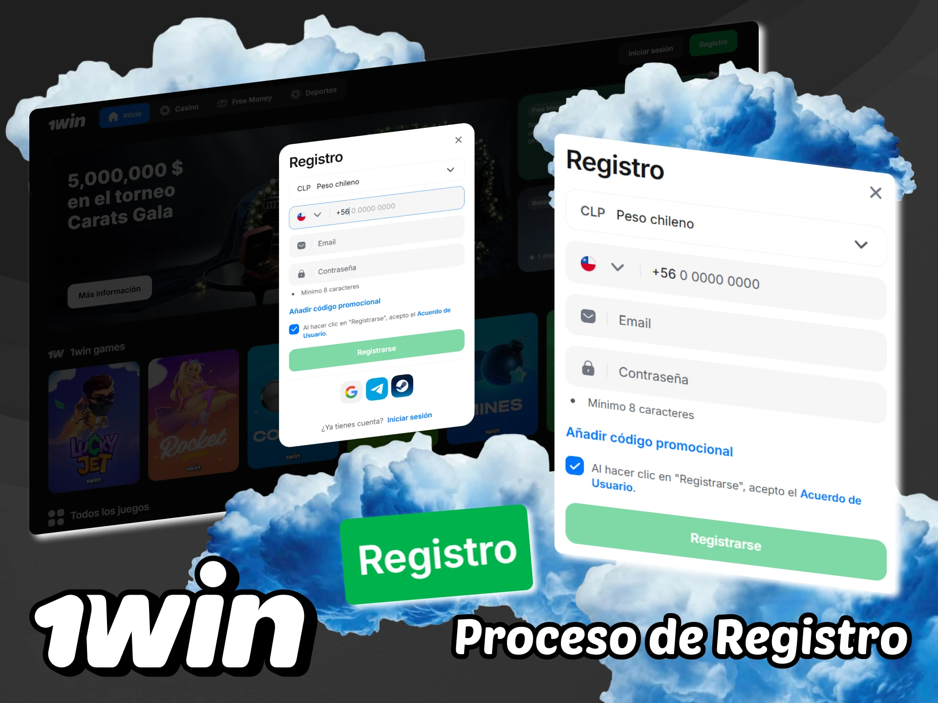 Regístrese en 1win de la forma que le resulte más cómoda y disfrute de la plataforma.