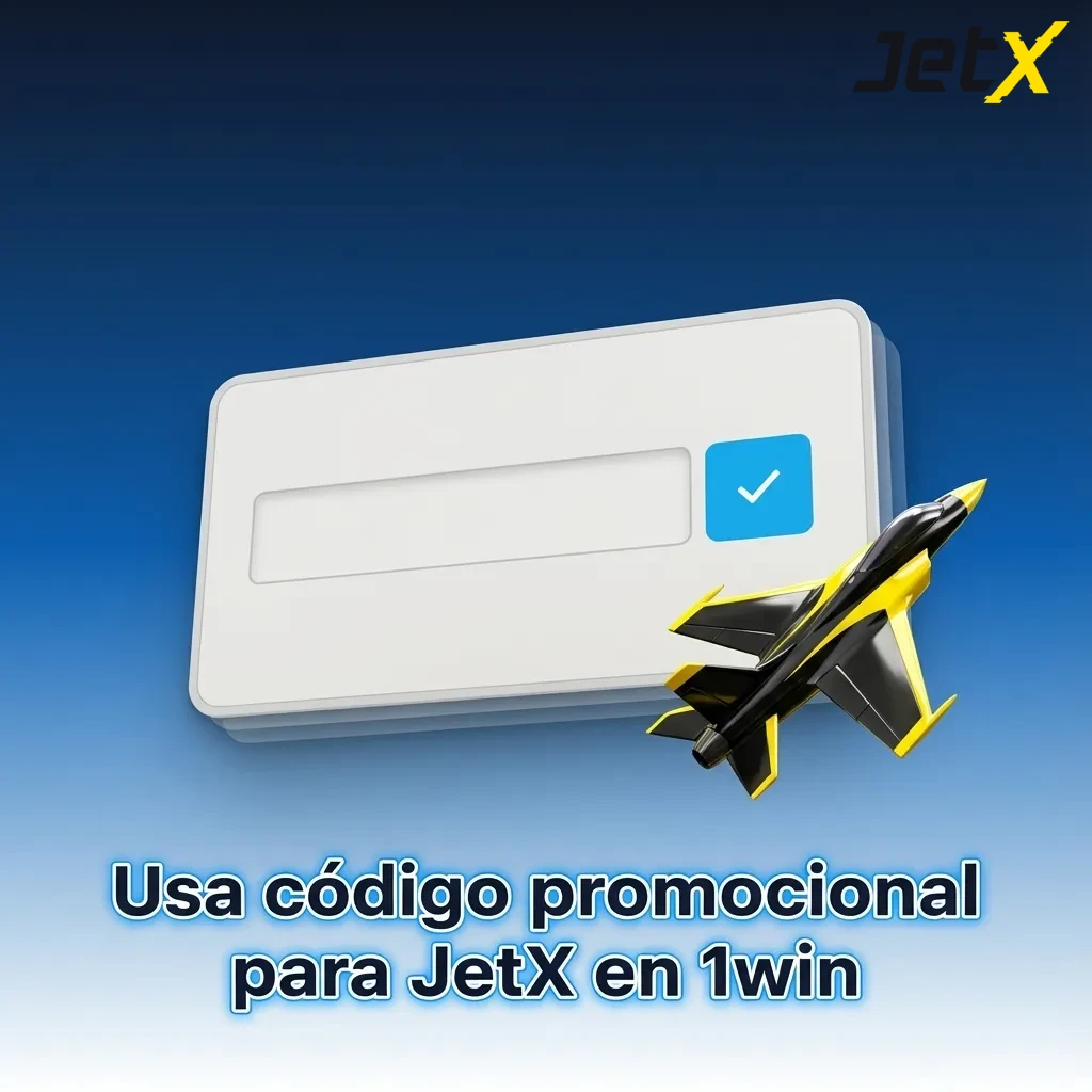 Banner de JetX en 1win con código JETXCL; úsalo al registrarte o en tu perfil. Revisa términos y vigencia.