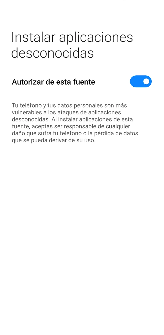 Configure y prepare el dispositivo para instalar la aplicación 1win.