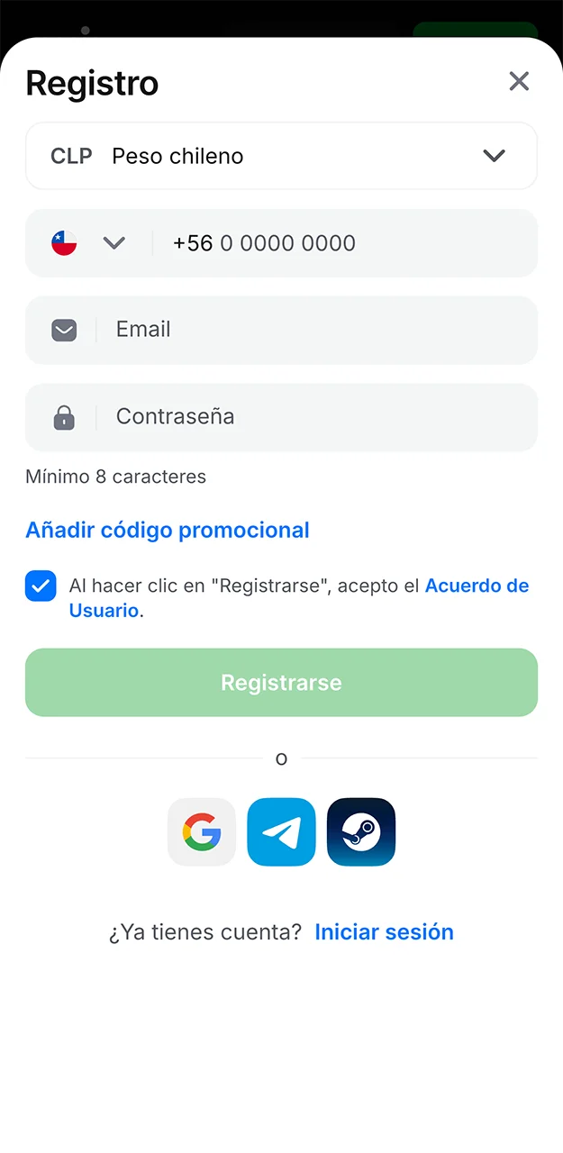 Introduzca solo datos veraces que sean necesarios para registrarse en el casino 1win.