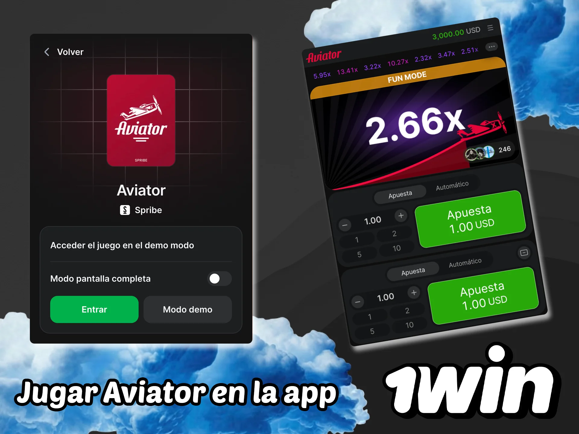 Juega a Aviator a través de la aplicación 1win, que es muy potente y compatible con todos los dispositivos.