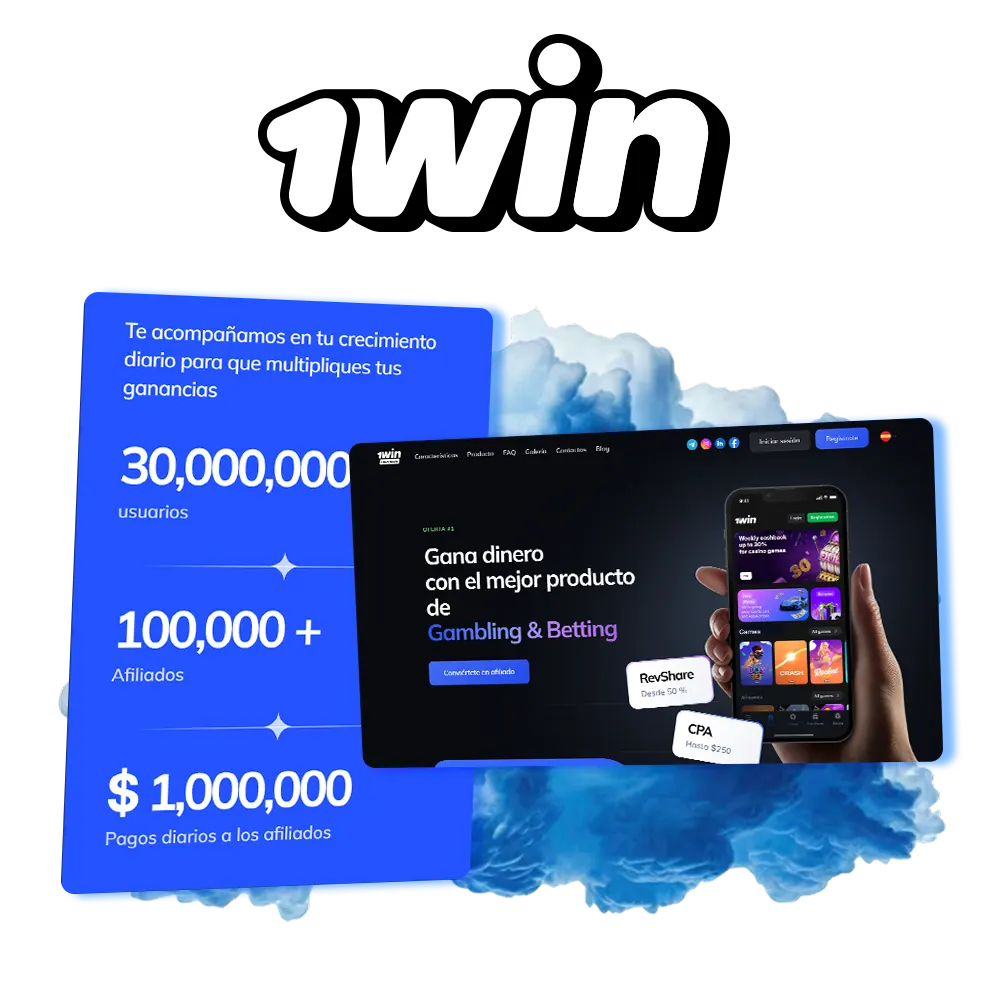 Regístrate en el programa de afiliados de 1win y empieza a ganar dinero.