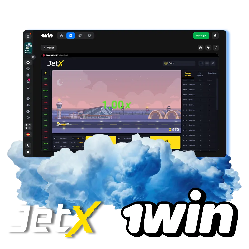Juega a JetX y gana dinero en 1win.