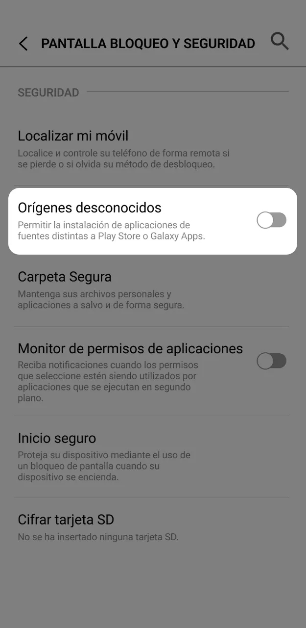 Configura los permisos de tu móvil para poder instalar Mines con 1win.