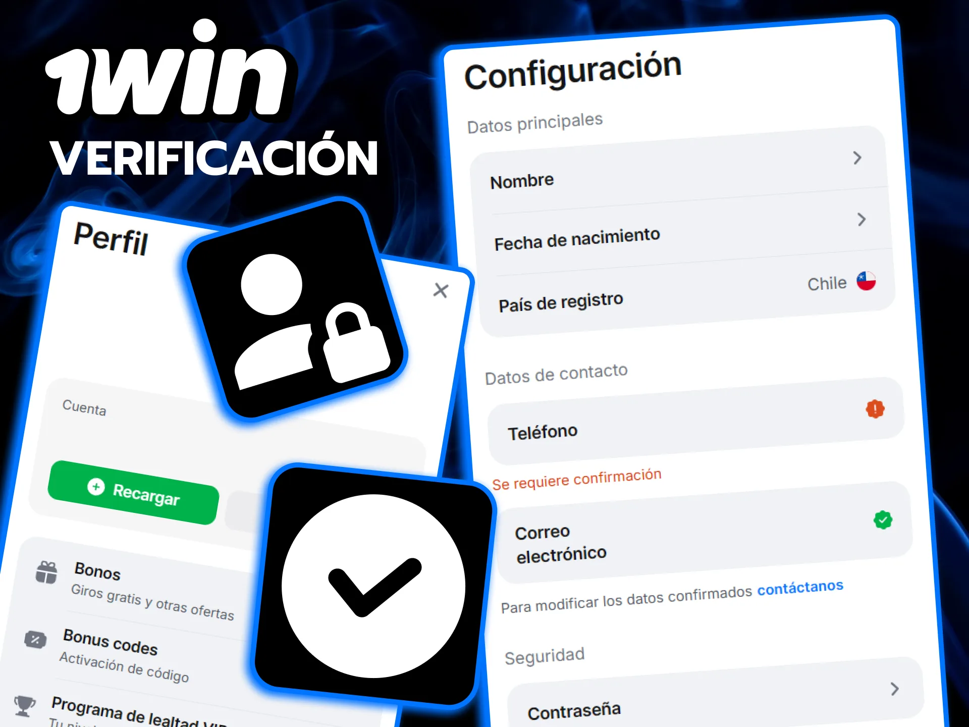Verifica tu cuenta recién registrada para garantizar tu seguridad en la plataforma 1win.