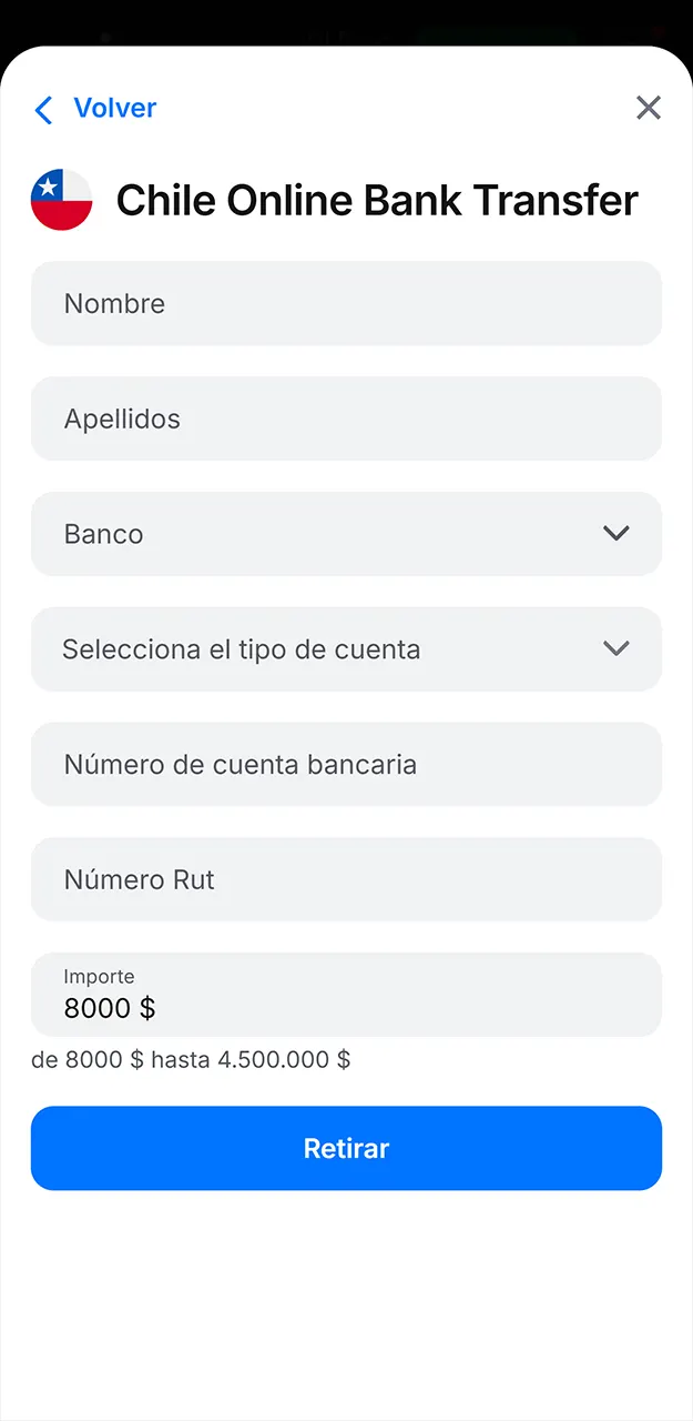 Finaliza la solicitud de retiro y monitorea el progreso del pago directamente en 1win.