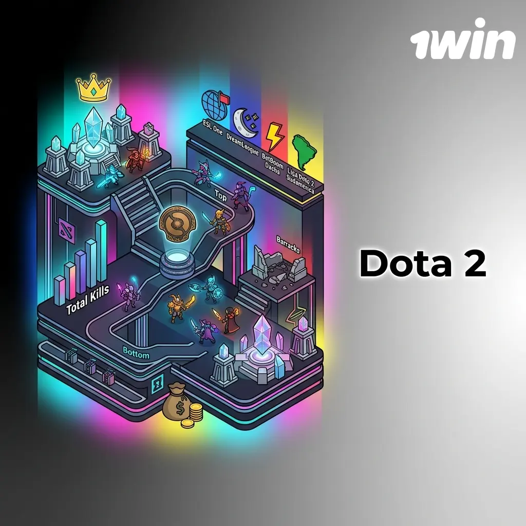 Apuesta en Dota 2 en 1win: TI, ESL One y más torneos con mercados variados para apostadores latinos.
