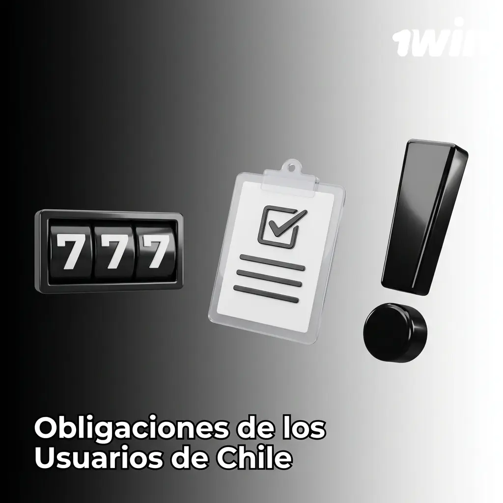 Obligaciones de usuarios en Chile para usar 1win: mayores de 18 años, registro verídico y uso legal de la plataforma.